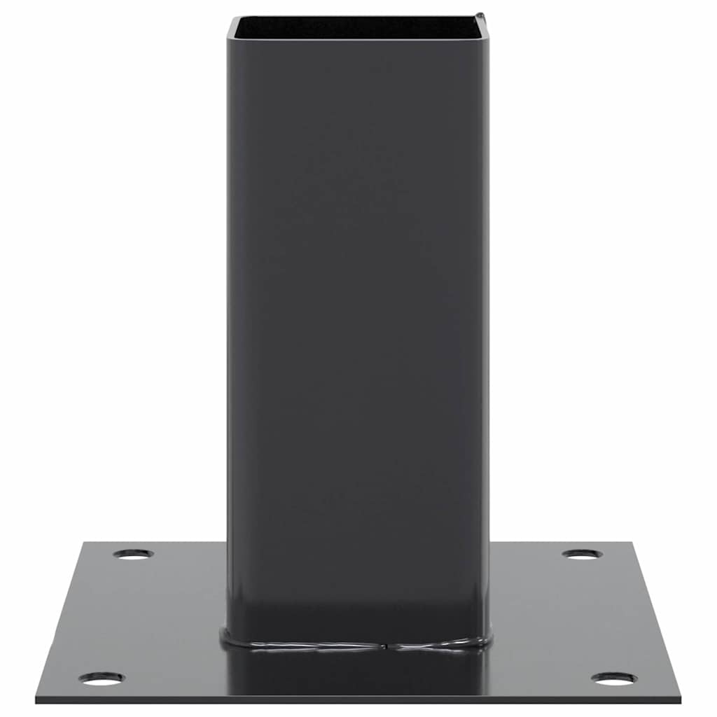 Post Bases Square 12 pcs Anthracite 71x71 mm Powder-coated Steel