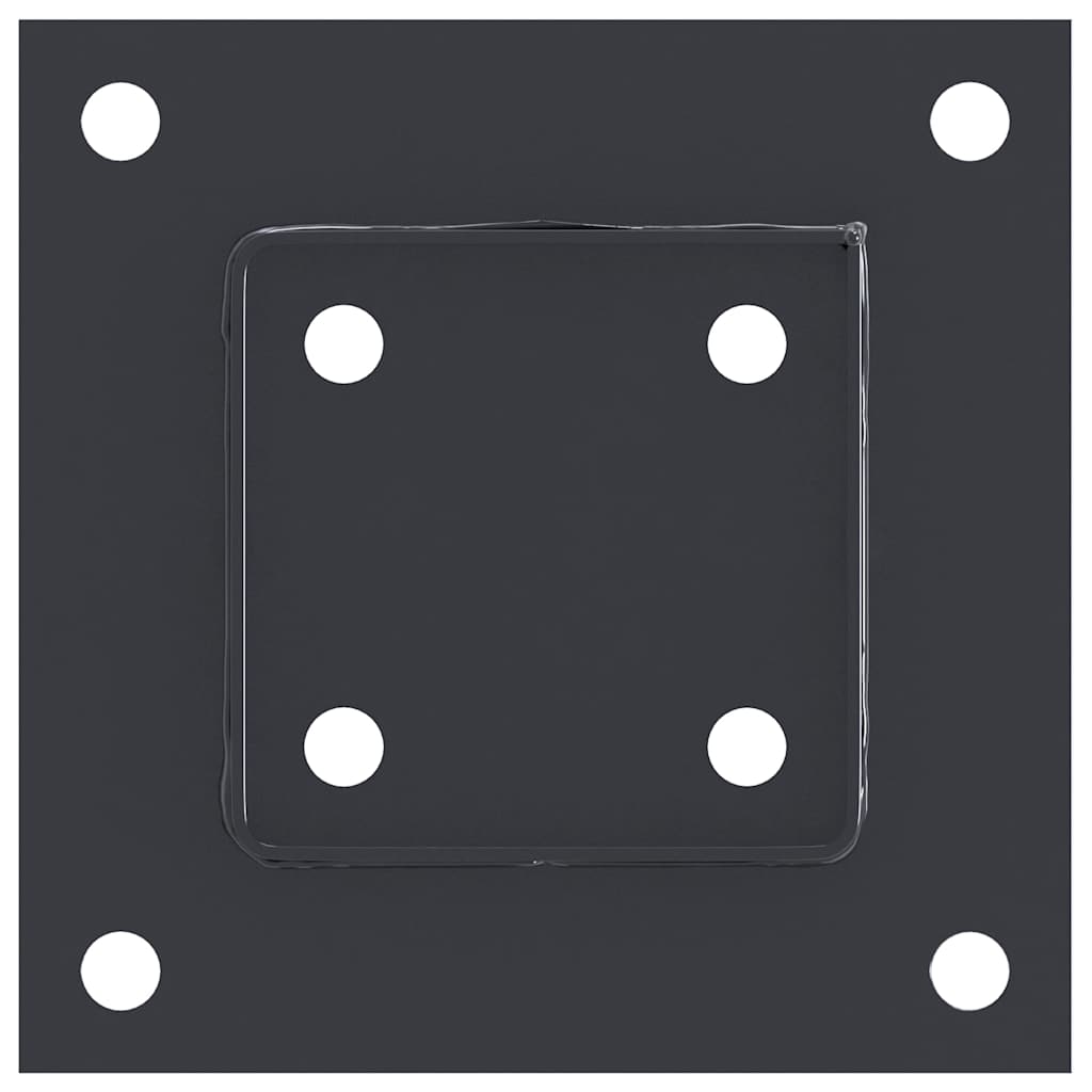 Post Bases Square 4 pcs Anthracite 81x81 mm Powder-coated Steel