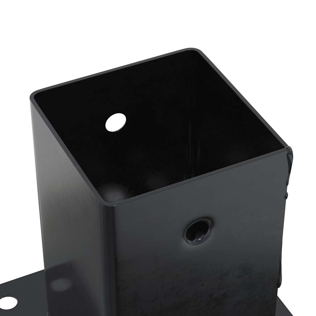 Post Bases Square 4 pcs Anthracite 81x81 mm Powder-coated Steel