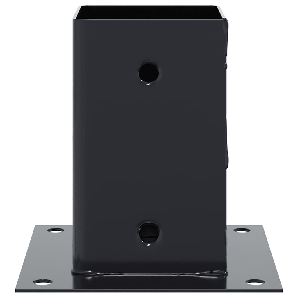Post Bases Square 12 pcs Anthracite 81x81 mm Powder-coated Steel