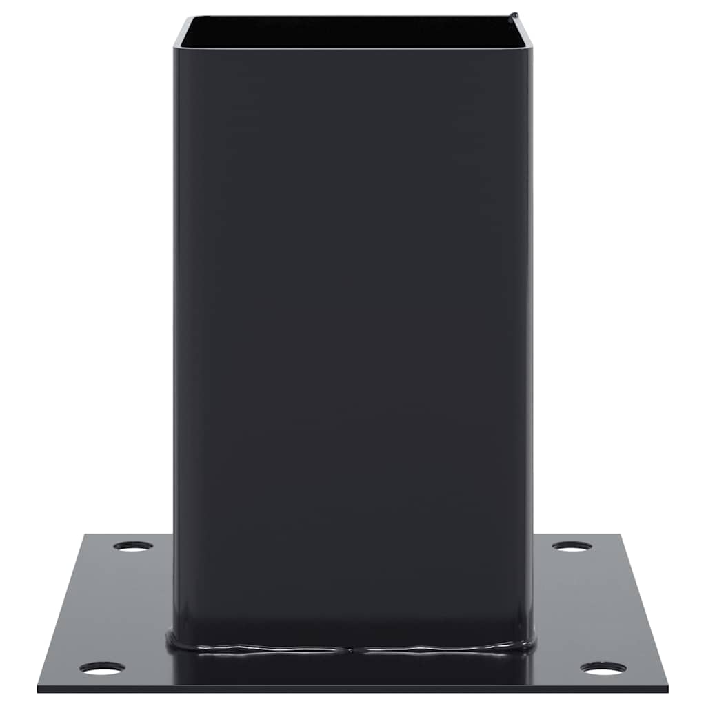Post Bases Square 12 pcs Anthracite 81x81 mm Powder-coated Steel