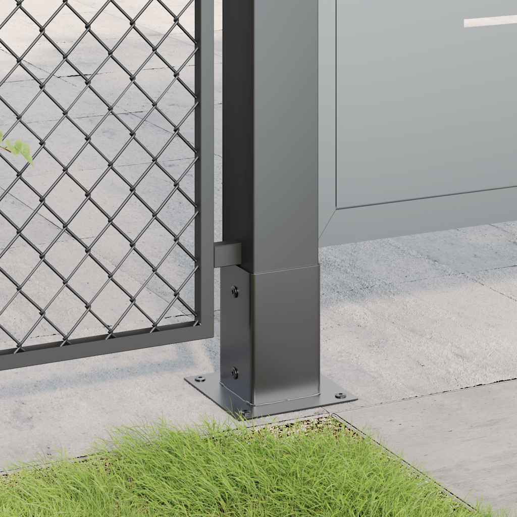 Post Bases Square 4 pcs Anthracite 91x91 mm Powder-coated Steel