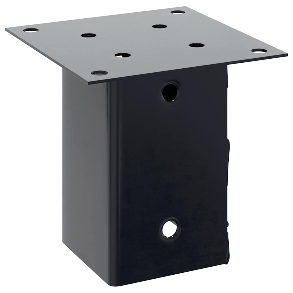Post Bases Square 4 pcs Anthracite 91x91 mm Powder-coated Steel