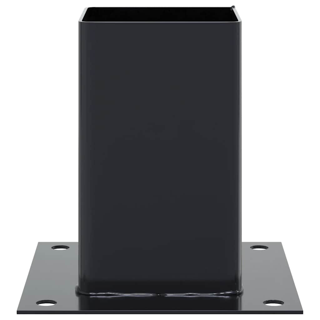 Post Bases Square 4 pcs Anthracite 91x91 mm Powder-coated Steel