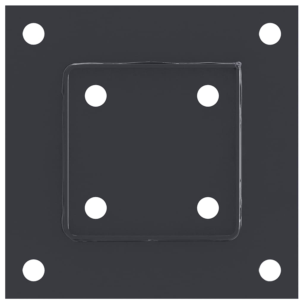 Post Bases Square 4 pcs Anthracite 91x91 mm Powder-coated Steel