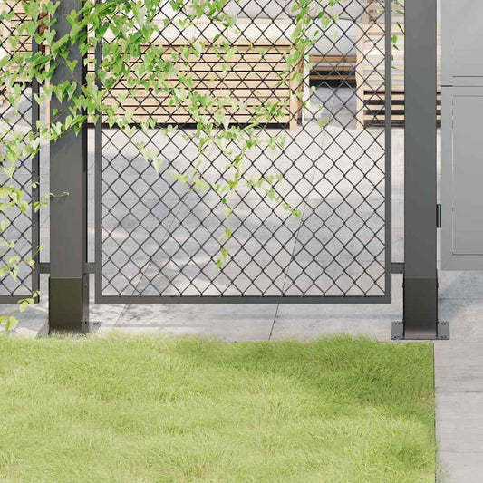 Post Bases Square 4 pcs Anthracite 91x91 mm Powder-coated Steel