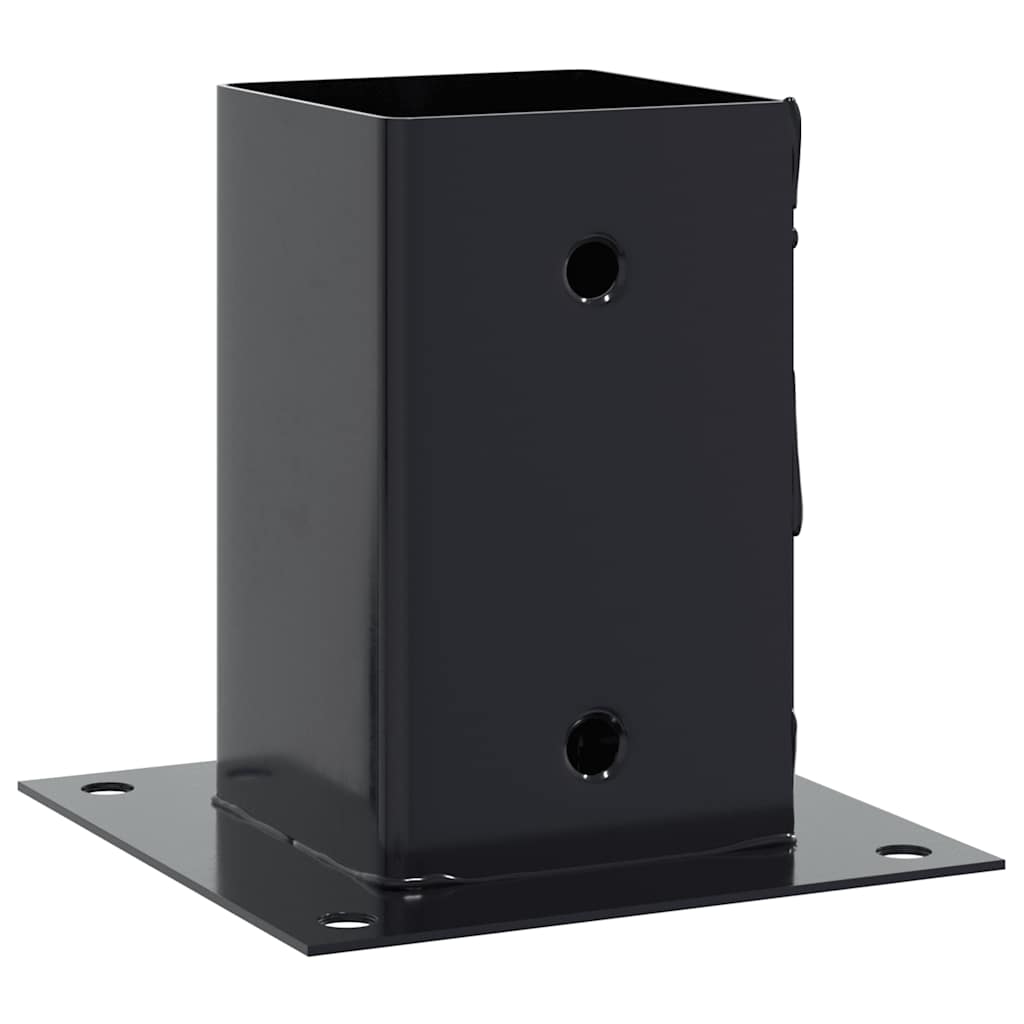 Post Bases Square 12 pcs Anthracite 91x91 mm Powder-coated Steel