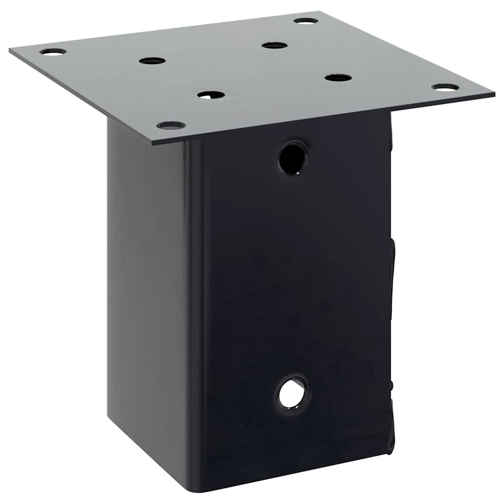 Post Bases Square 12 pcs Anthracite 91x91 mm Powder-coated Steel