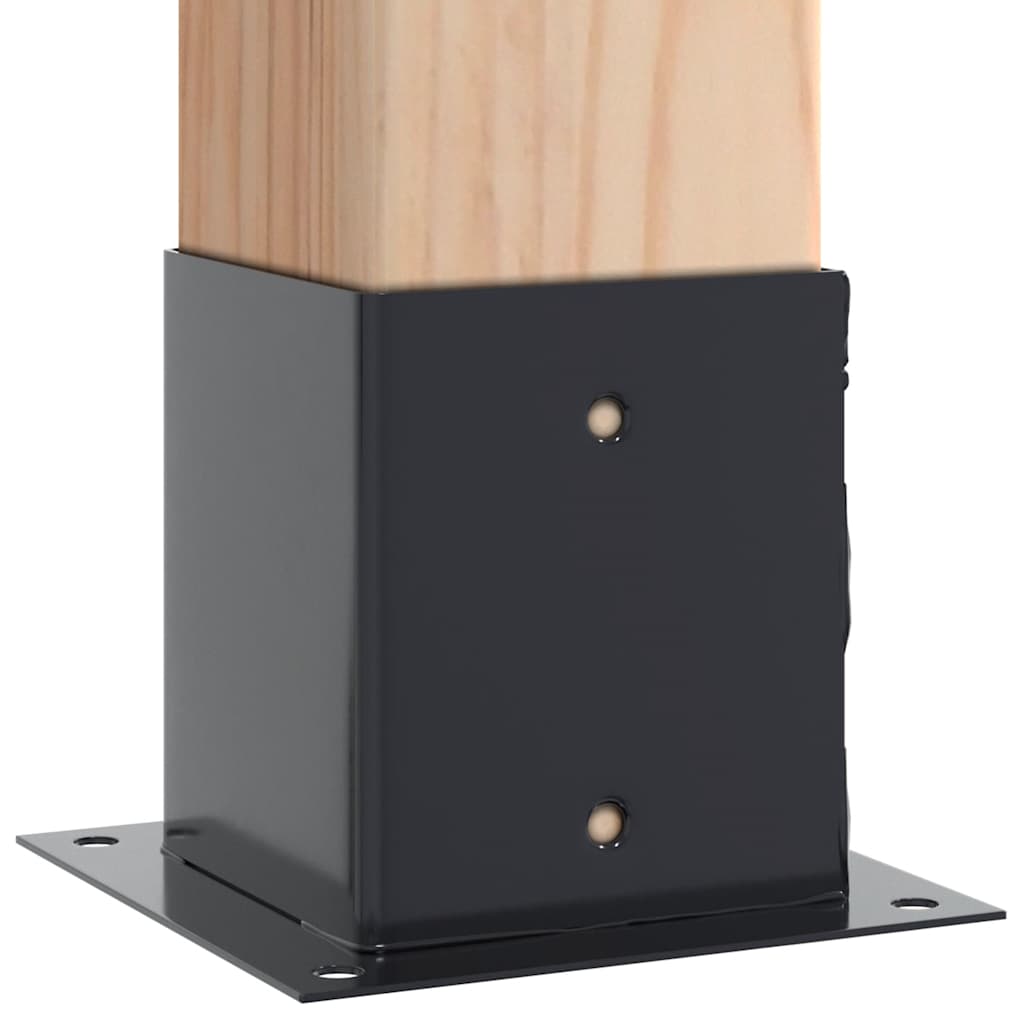 Post Bases Square 4 pcs Anthracite 101x101 mm Powder-coated Steel