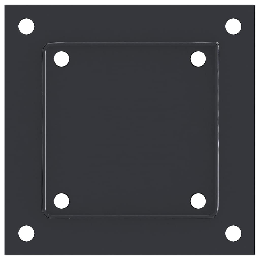 Post Bases Square 12 pcs Anthracite 101x101 mm Powder-coated Steel