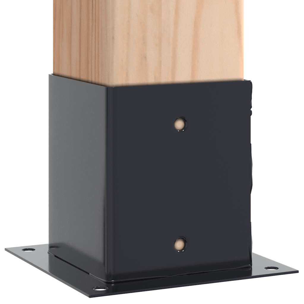 Post Bases Square 4 pcs Anthracite 121x121 mm Powder-coated Steel
