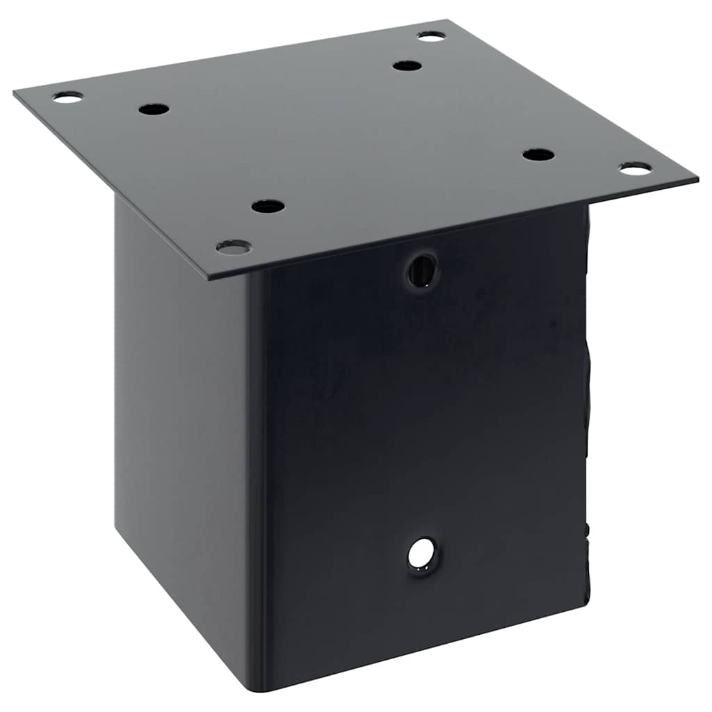 Post Bases Square 4 pcs Anthracite 121x121 mm Powder-coated Steel