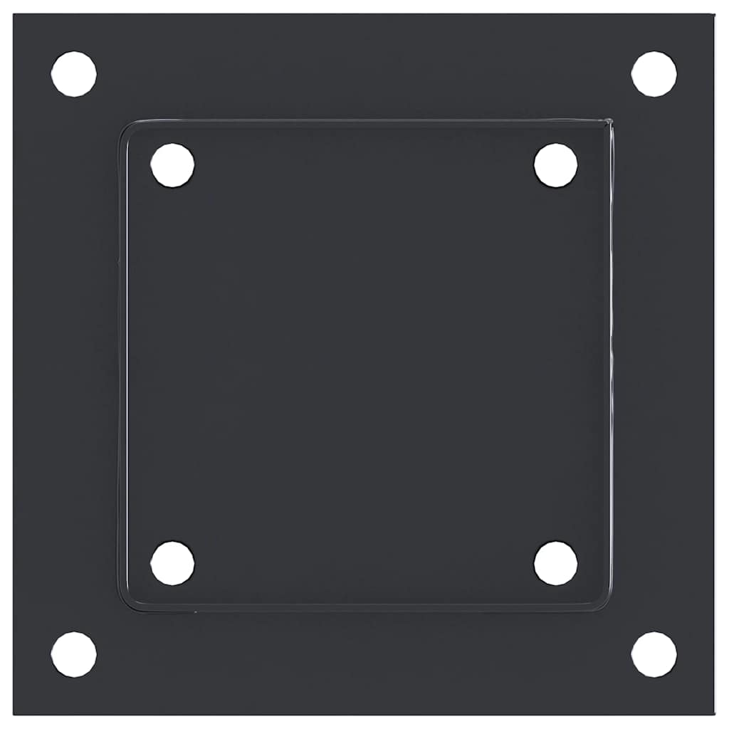 Post Bases Square 4 pcs Anthracite 121x121 mm Powder-coated Steel