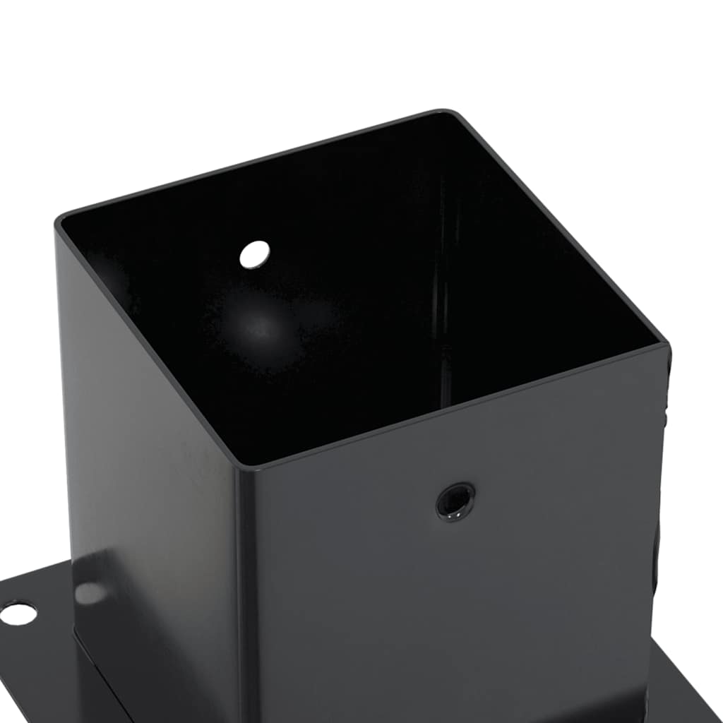 Post Bases Square 4 pcs Anthracite 121x121 mm Powder-coated Steel