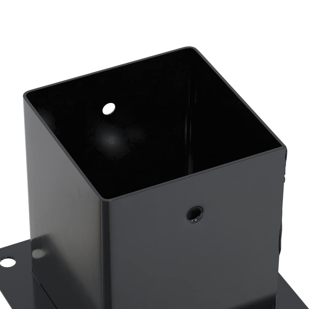 Post Bases Square 12 pcs Anthracite 121x121 mm