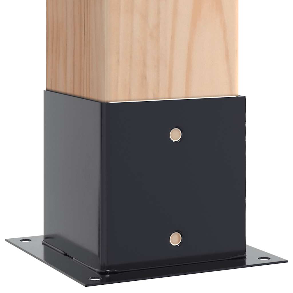 Post Bases Square 4 pcs Anthracite 141x141 mm Powder-coated Steel