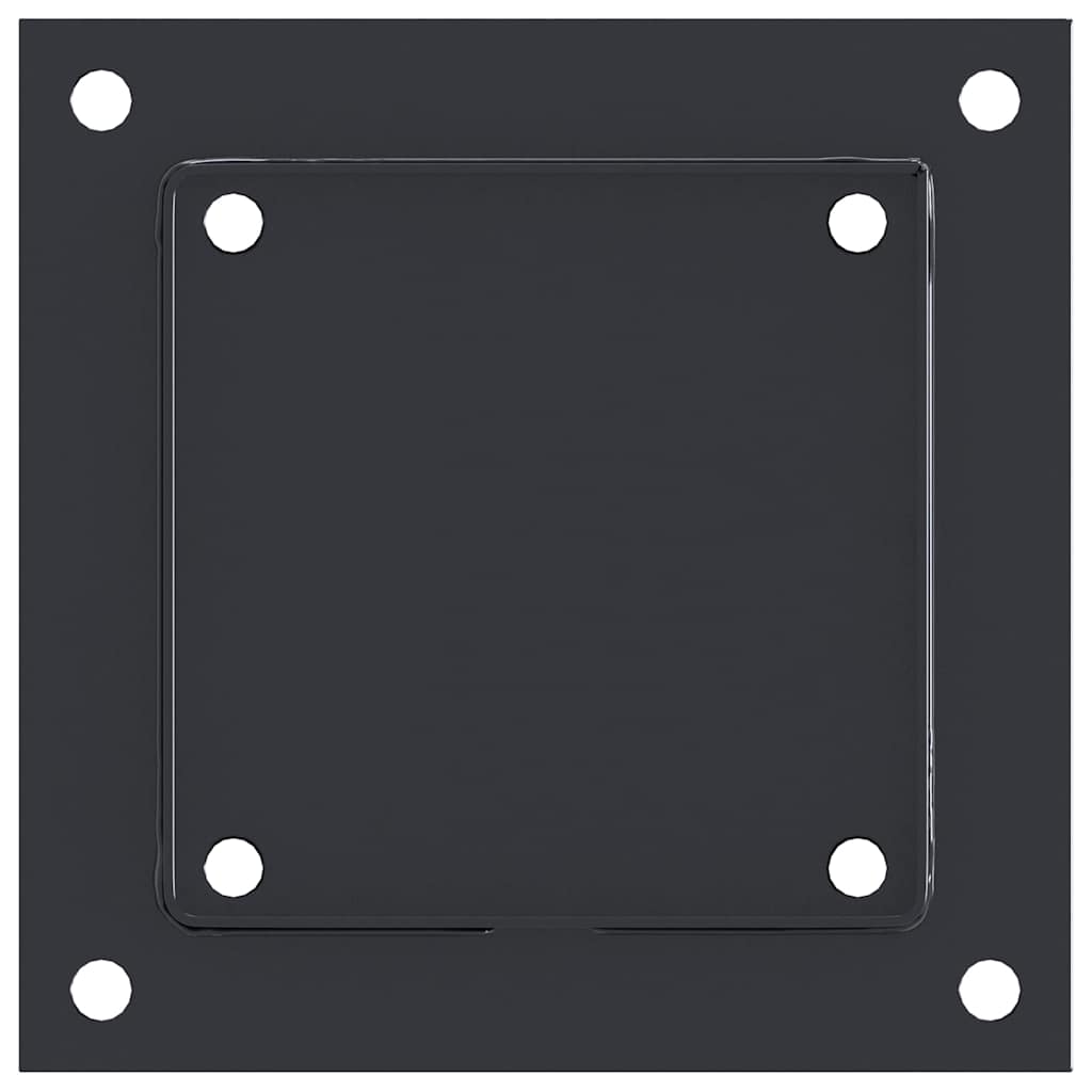 Post Bases Square 4 pcs Anthracite 141x141 mm Powder-coated Steel