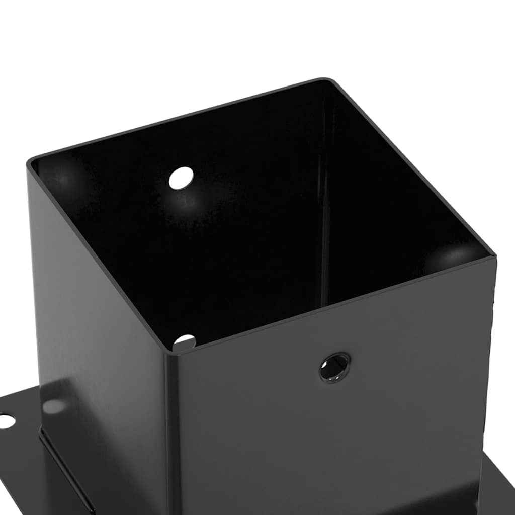Post Bases Square 4 pcs Anthracite 141x141 mm Powder-coated Steel