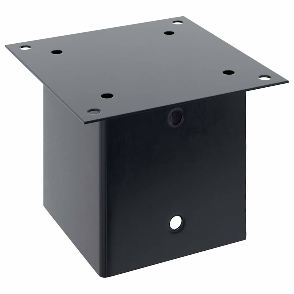Post Bases Square 12 pcs Anthracite 141x141 mm