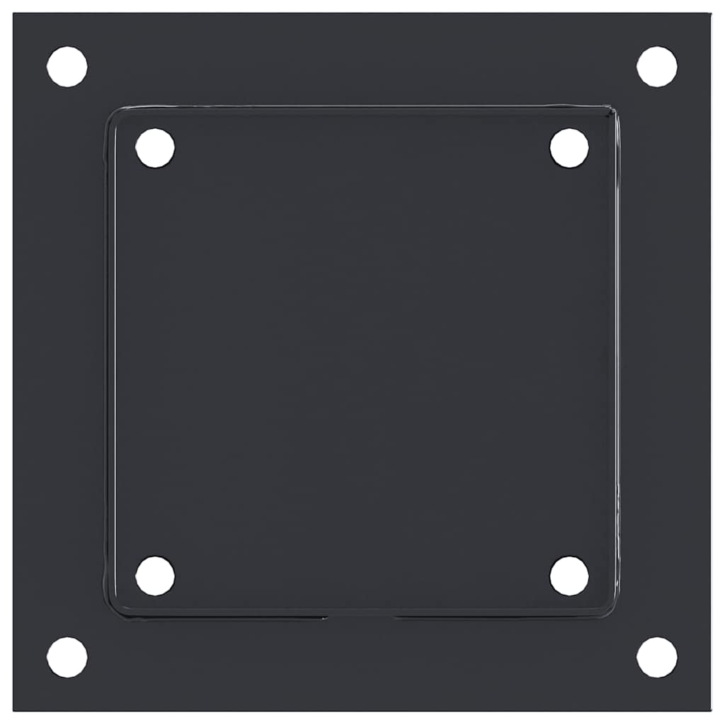 Post Bases Square 12 pcs Anthracite 141x141 mm