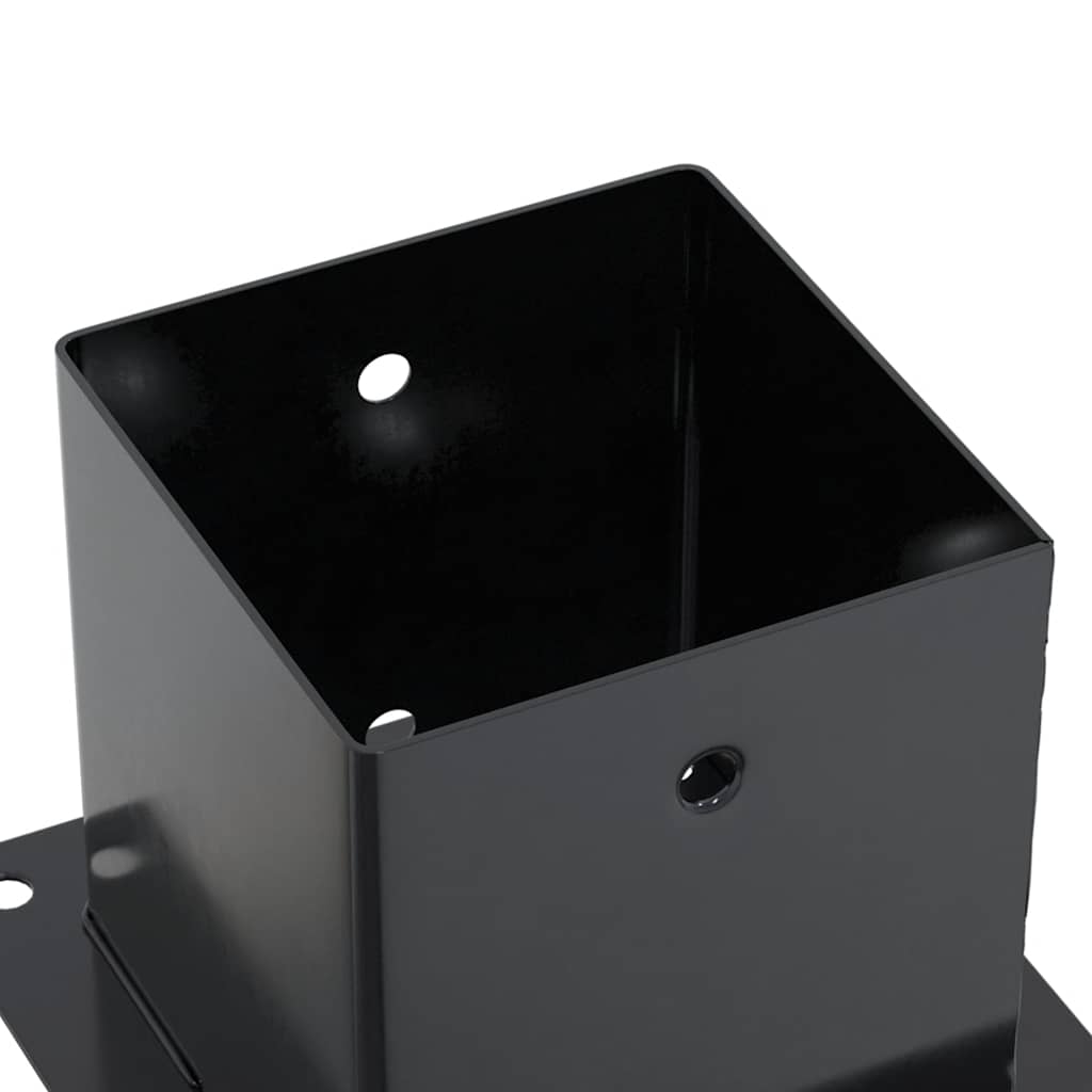 Post Bases Square 12 pcs Anthracite 141x141 mm