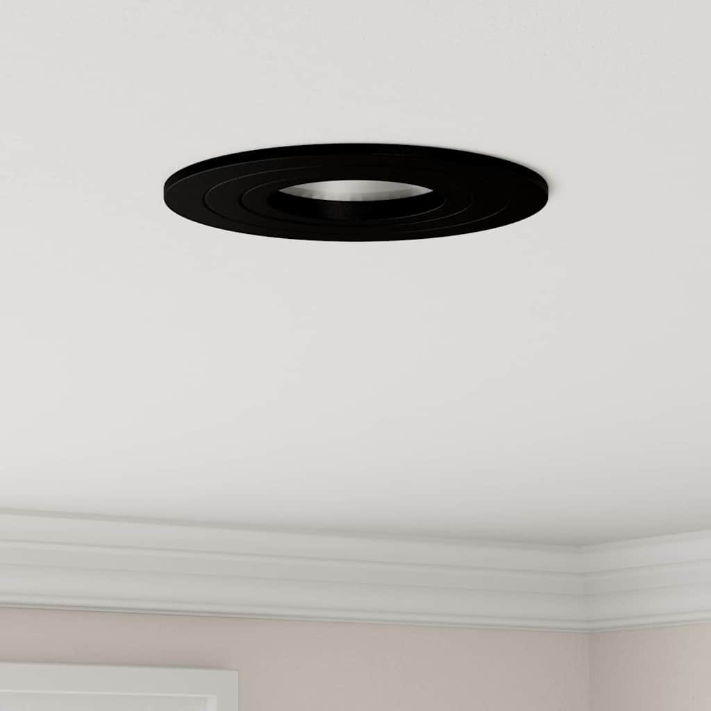 Spotlight 6 pcs Black 9 x 9 x 2 cm Aluminium