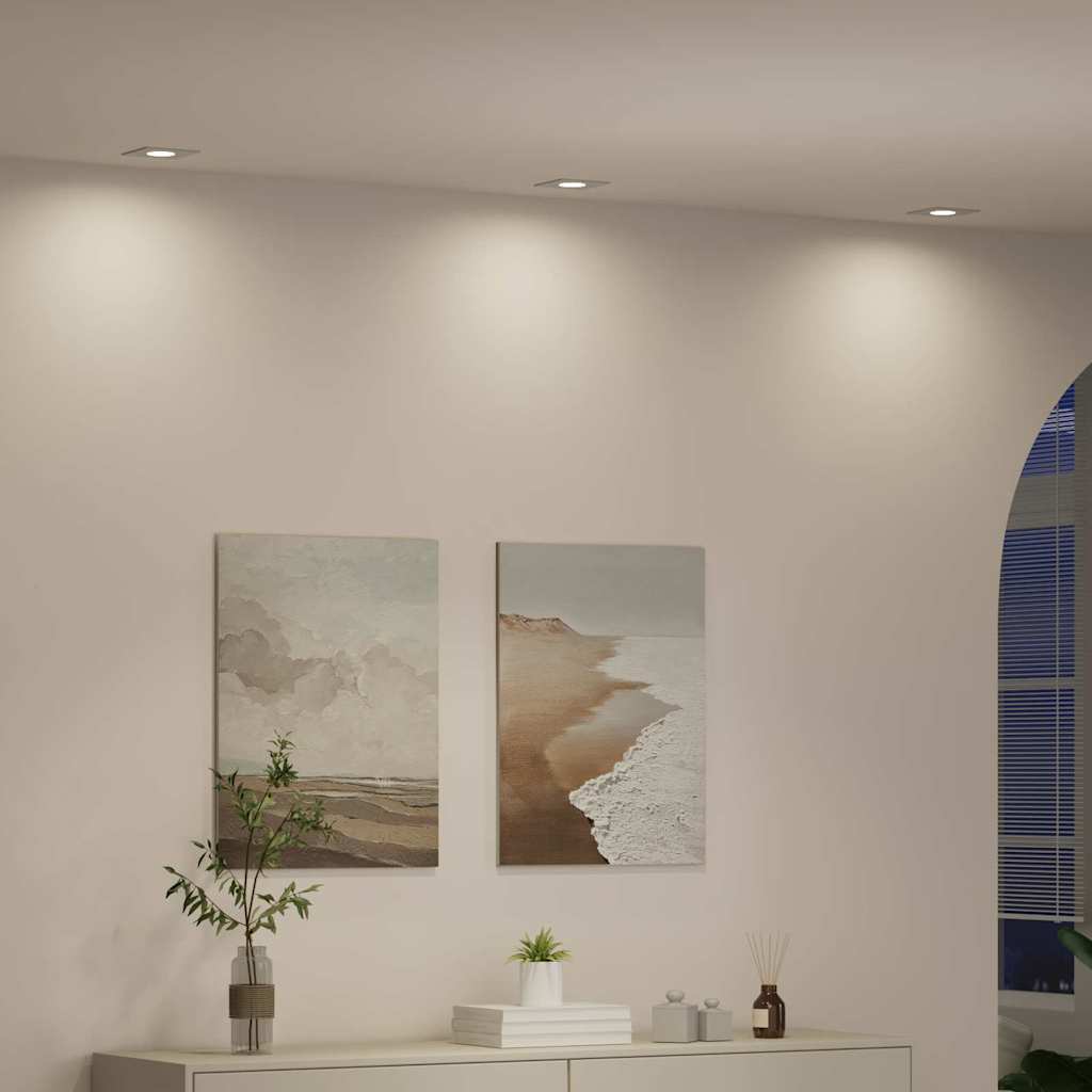 Spotlight 24 pcs White 9 x 9 x 2 cm Aluminium