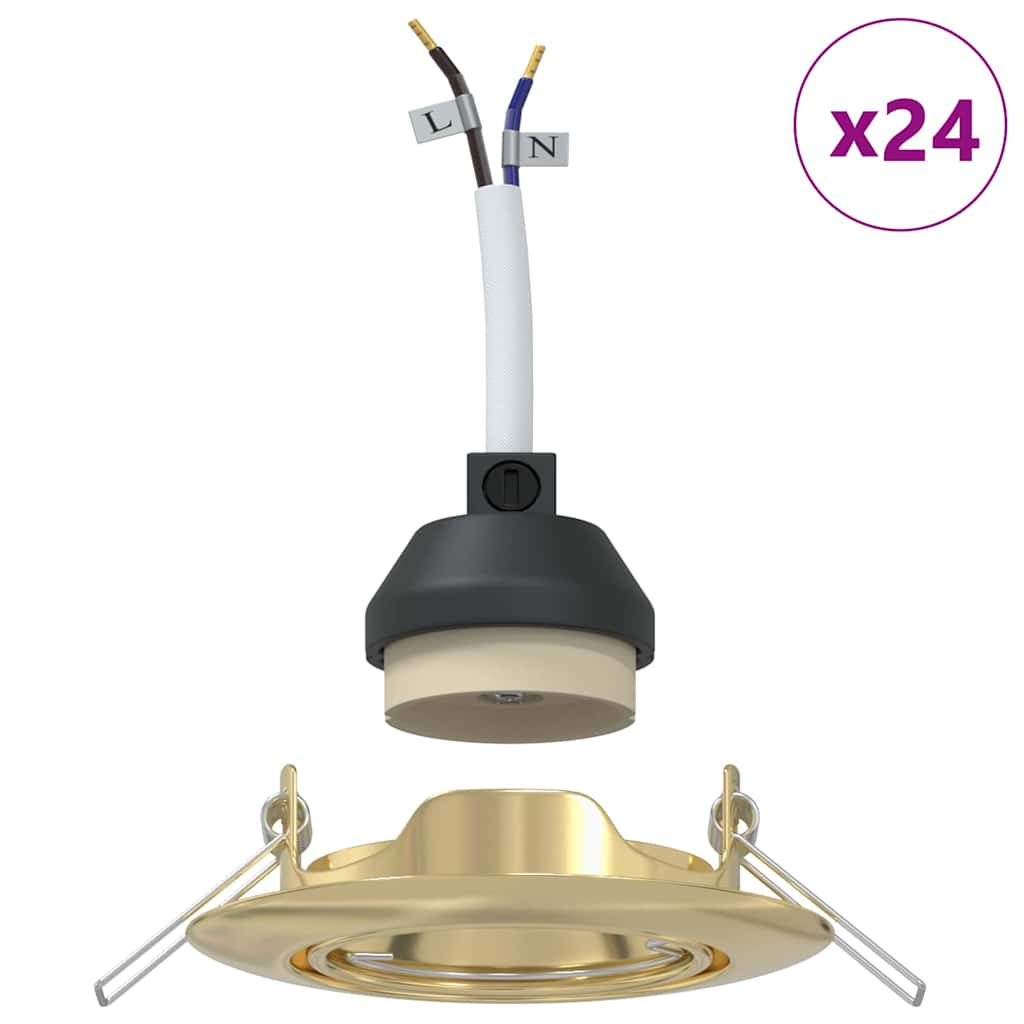 Spotlight 24 pcs Gold 9 x 9 x 2.5 cm Metal