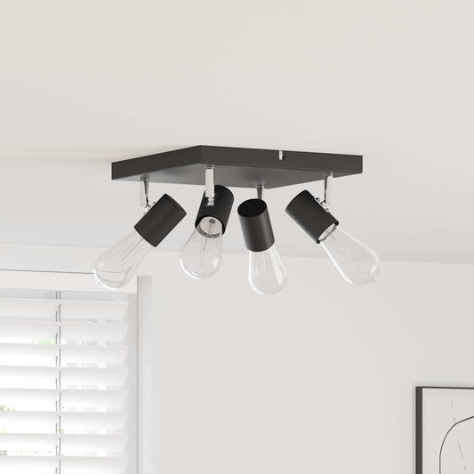 Ceiling Spotlight Black 26.5 x 26 x 11.5 cm Metal