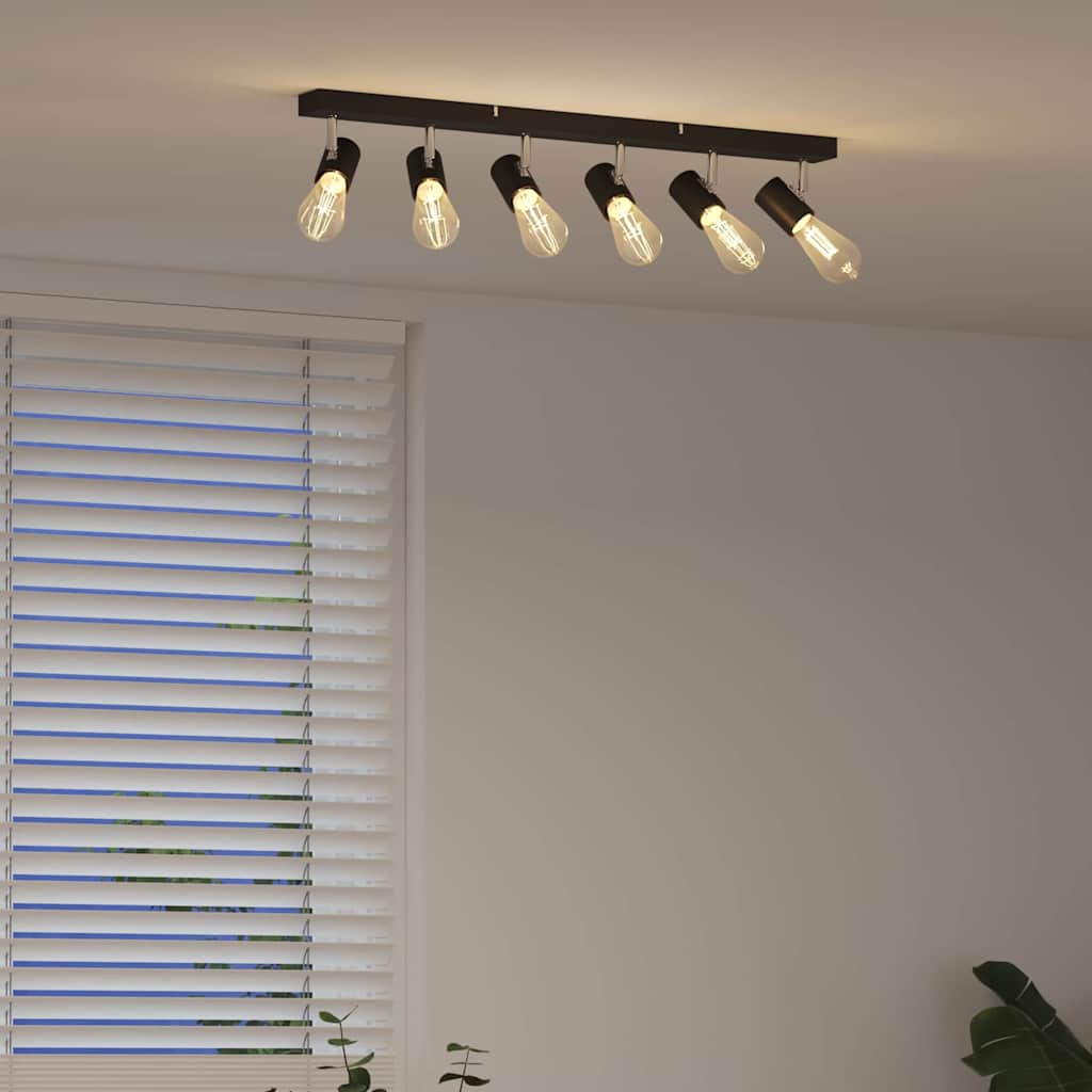 Ceiling Spotlight Black 73 x 6.5 x 11.5 cm Metal