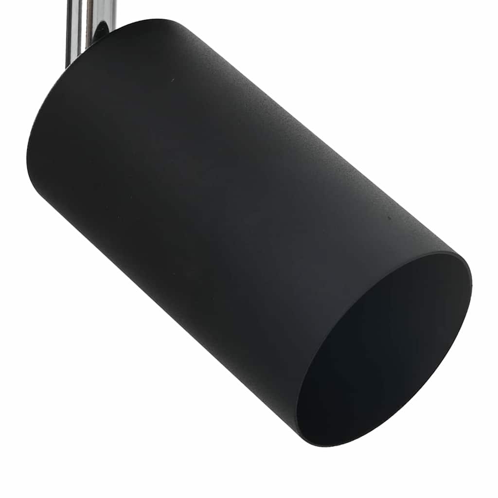 Ceiling Spotlight with Spotlights Black 38 x 6 x 16 cm Metal