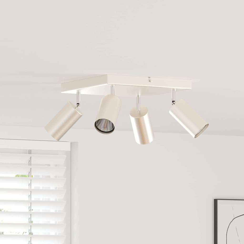 Ceiling Spotlight with Spotlights Nickel 26 x 26 x 16 cm Metal