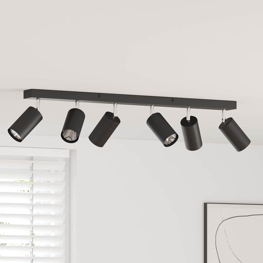 vidaXL Ceiling Spotlight Black 73 x 5.5 x 16.5 cm Steel