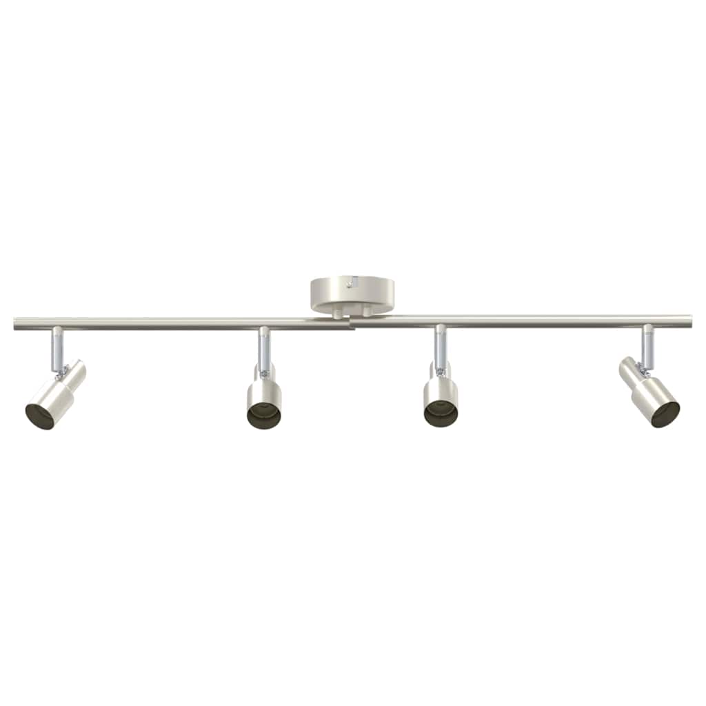 Ceiling Spotlight with Spotlights Nickel 70 x 9 x 12.5 cm Steel