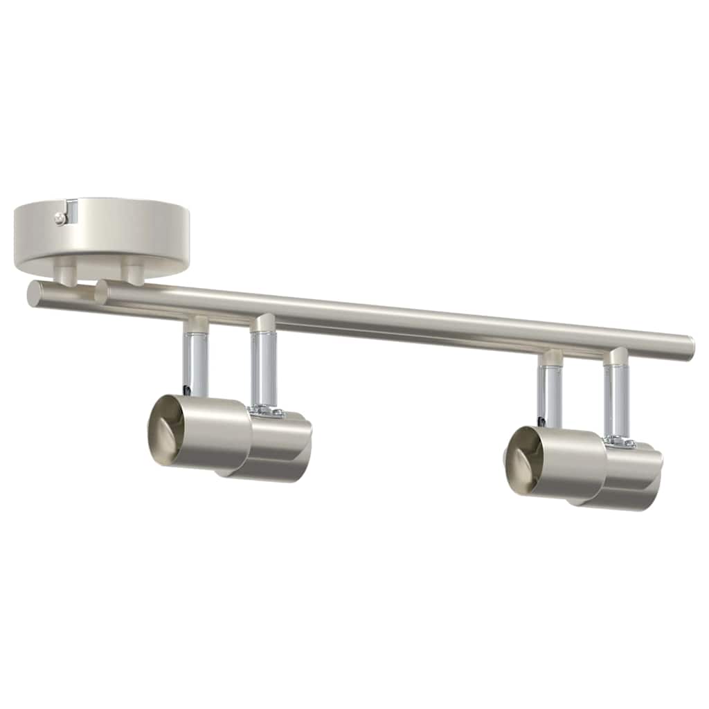 Ceiling Spotlight with Spotlights Nickel 70 x 9 x 12.5 cm Steel