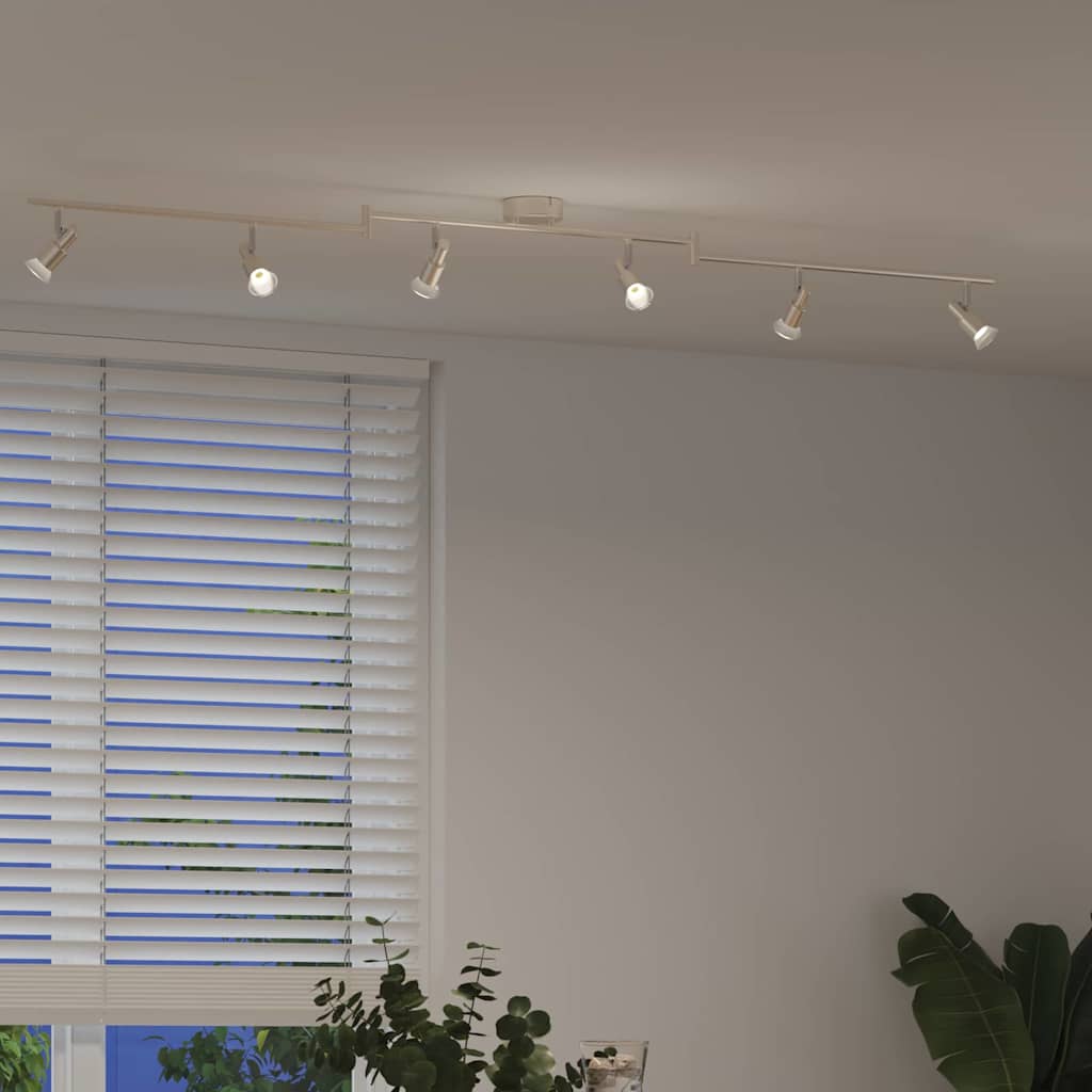 Ceiling Spotlight Nickel 176.5 x 9.5 x 14 cm Steel