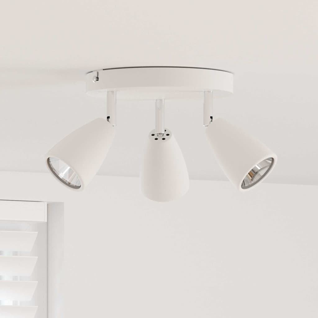 Ceiling Spotlight with Spotlights White 19 x 19 x 14.5 cm Metal