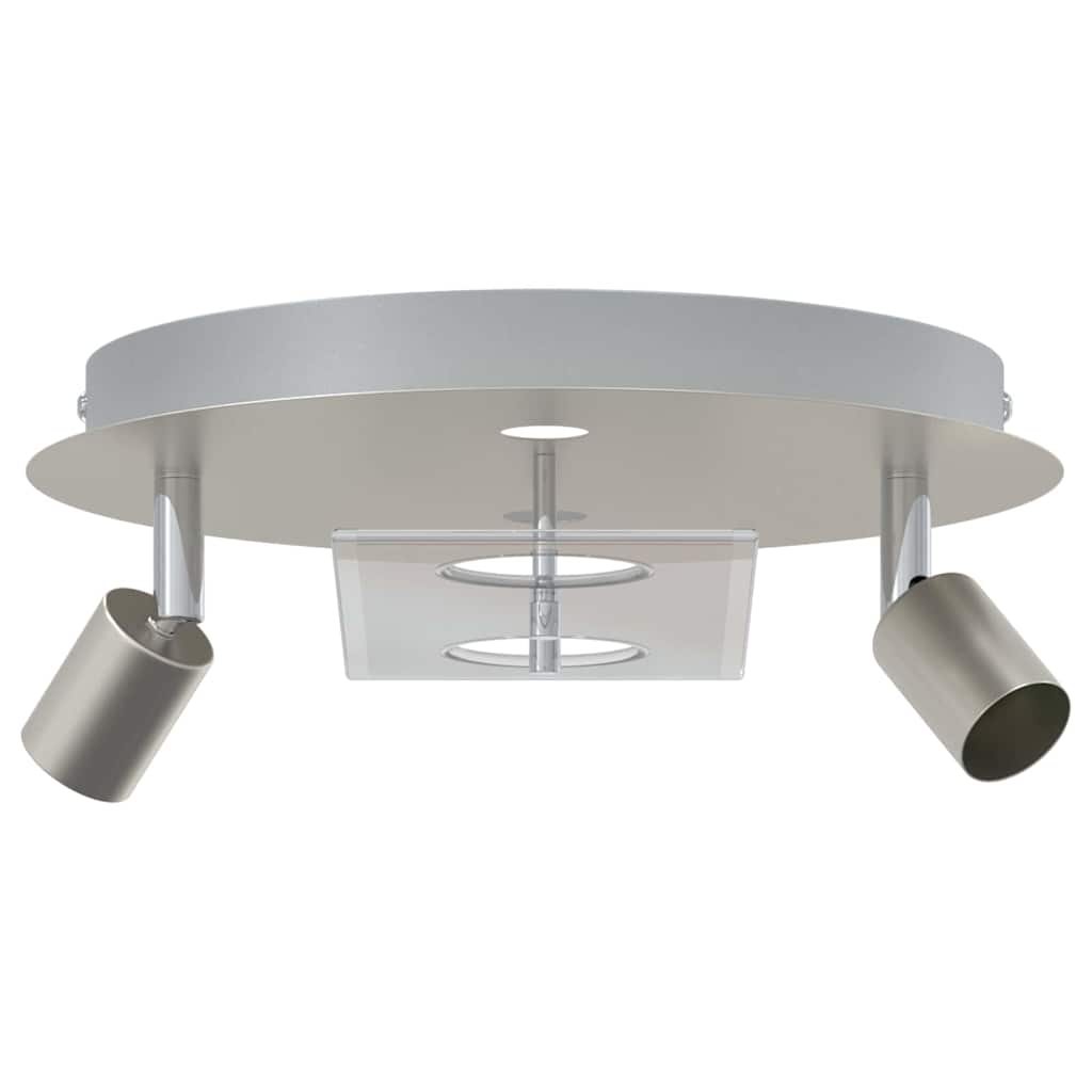 Ceiling Spotlight Nickel 29 x 29 x 11 cm Steel and Glass