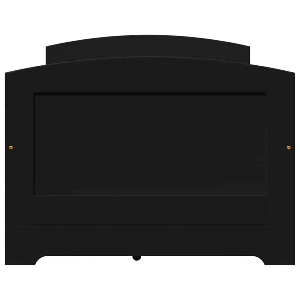 Day Bed with 5 Drawers without Mattress IRUN Black 90x200 cm