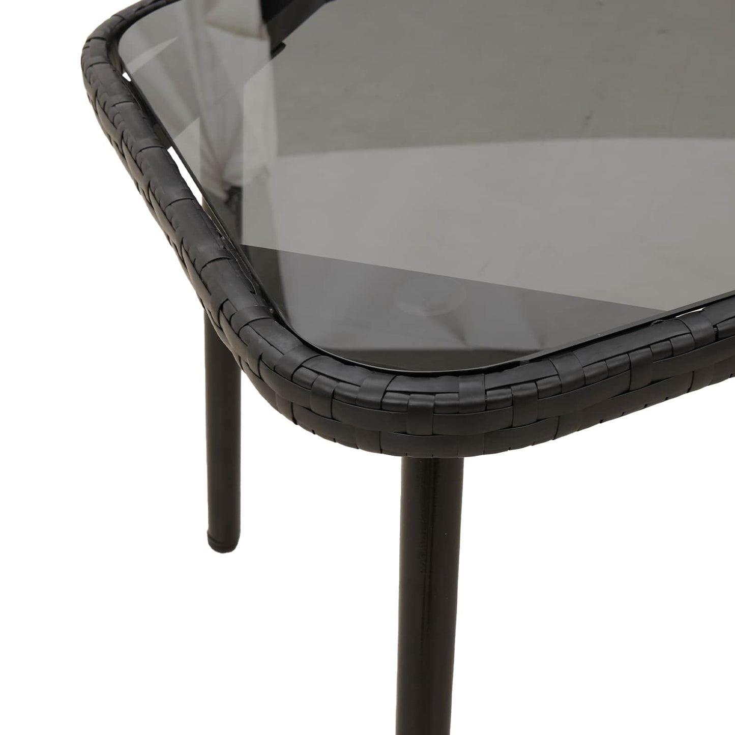 Coffee Table Black 90 x 45 x 43 cm Poly Rattan