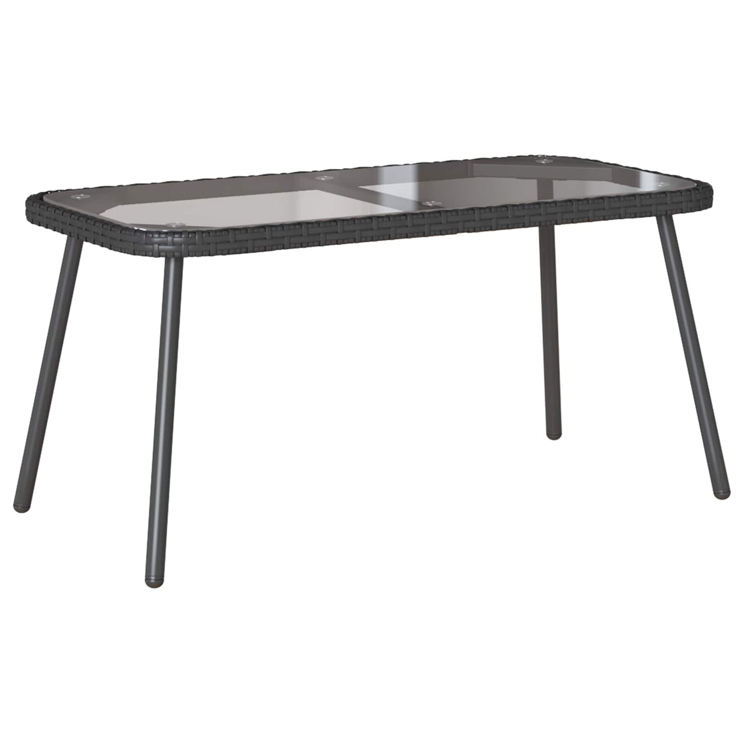 Coffee Table Black 90 x 45 x 43 cm Poly Rattan