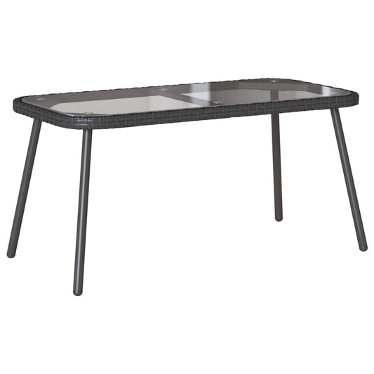 Coffee Table Black 90 x 45 x 43 cm Poly Rattan