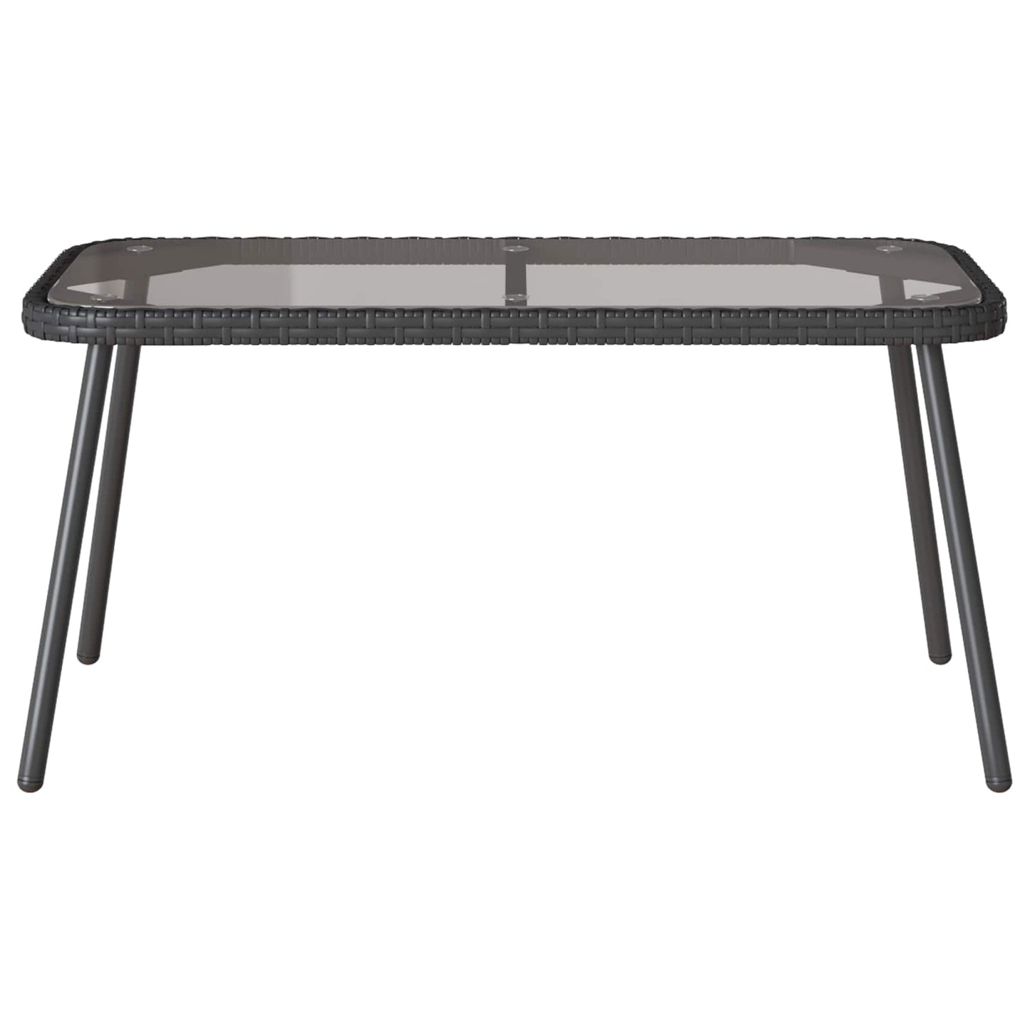 Coffee Table Black 90 x 45 x 43 cm Poly Rattan