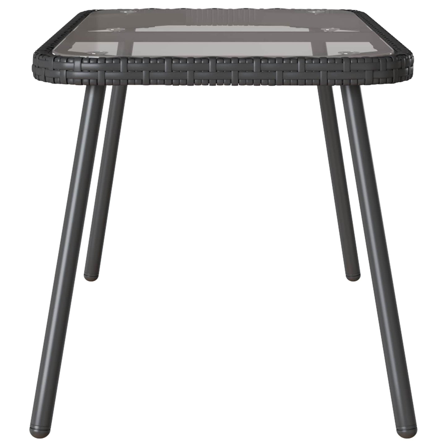 Coffee Table Black 90 x 45 x 43 cm Poly Rattan