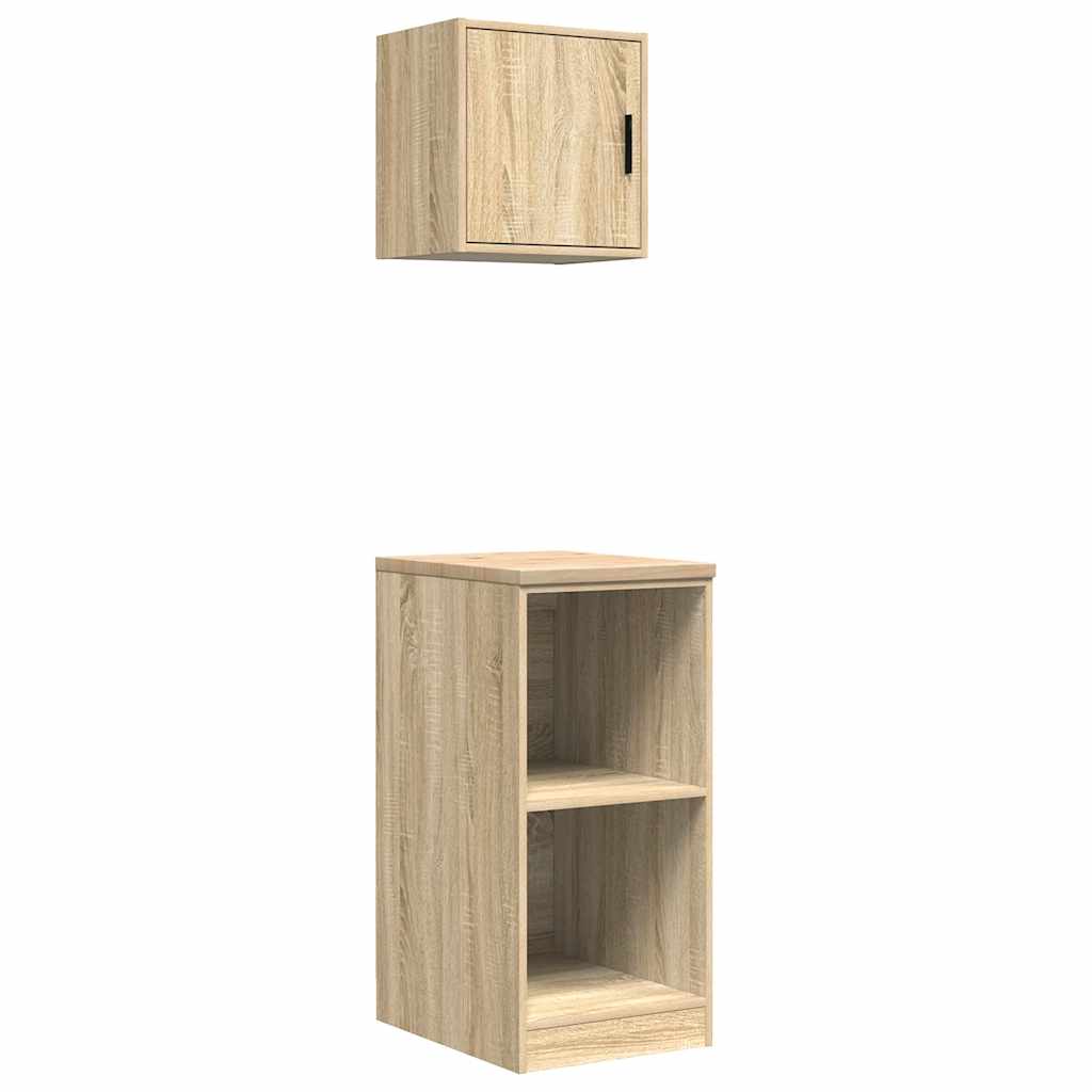 Garage Cabinets 2 pcs Sonoma Oak Engineered Wood