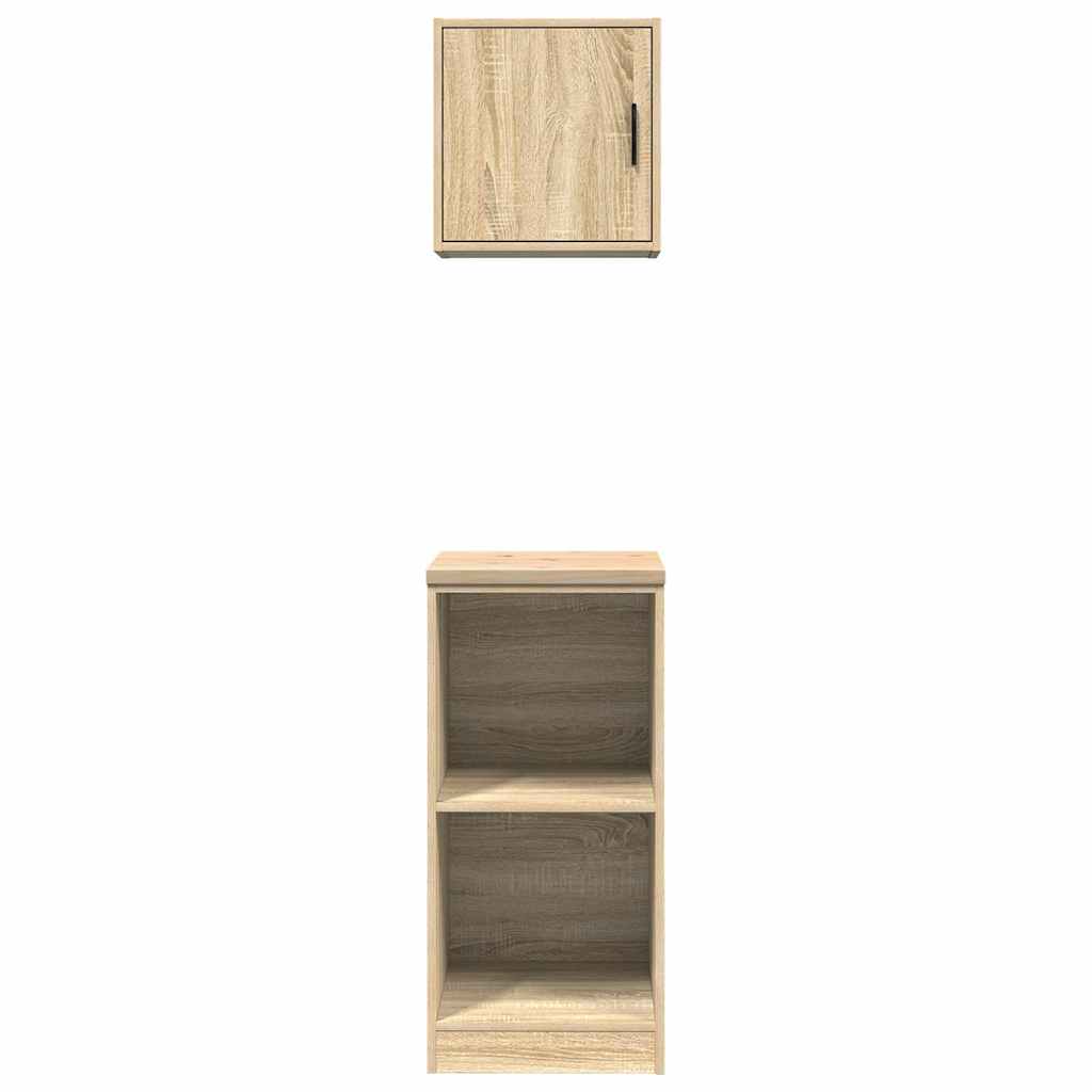 Garage Cabinets 2 pcs Sonoma Oak Engineered Wood