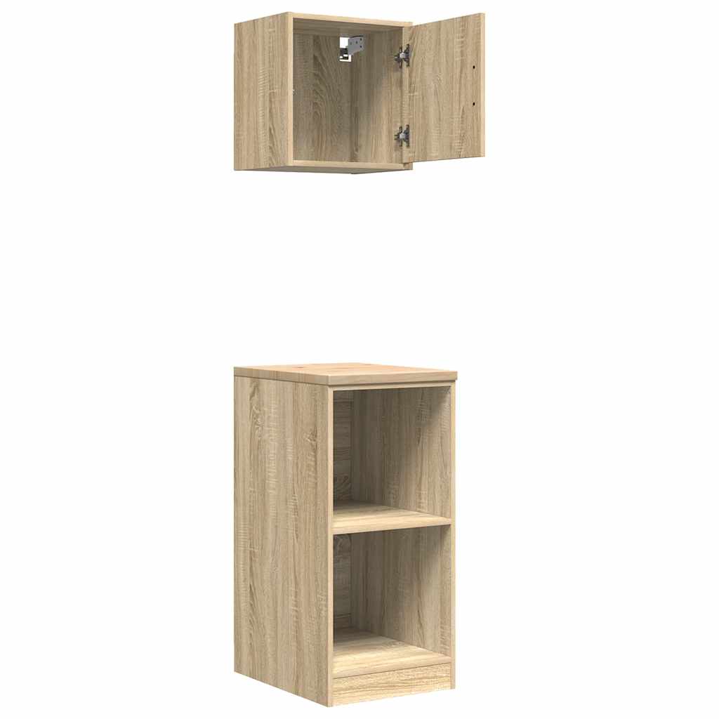 Garage Cabinets 2 pcs Sonoma Oak Engineered Wood