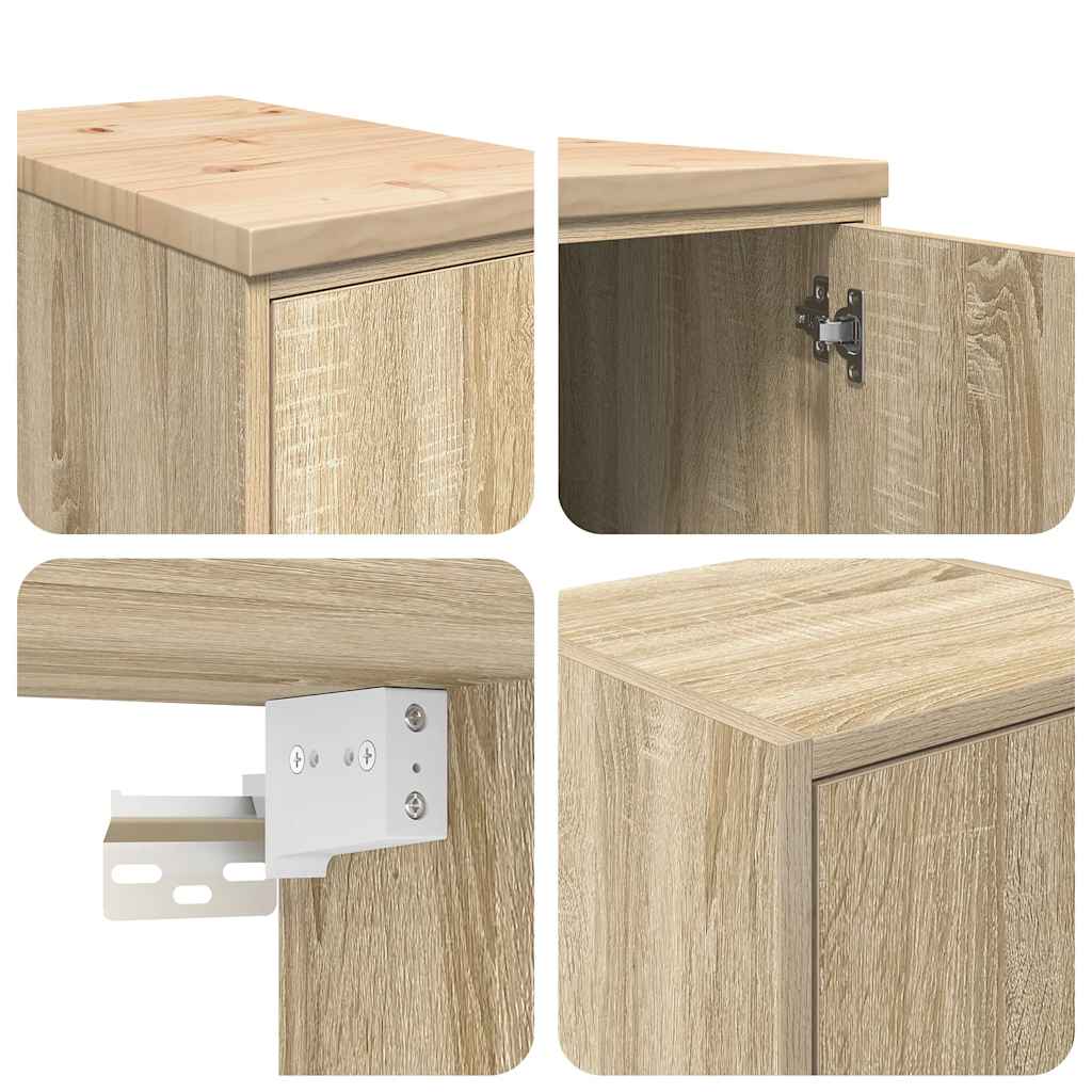 Garage Cabinets 2 pcs Sonoma Oak Engineered Wood