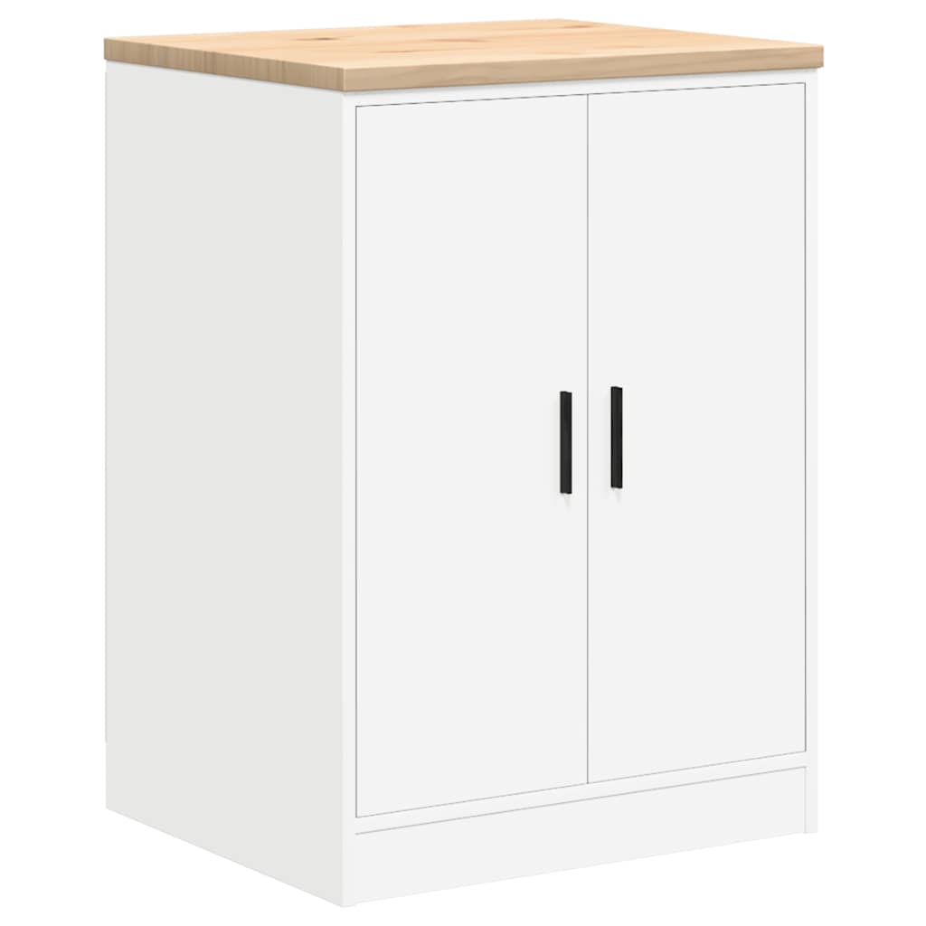 Garage Cabinets 2 pcs White Engineered Wood