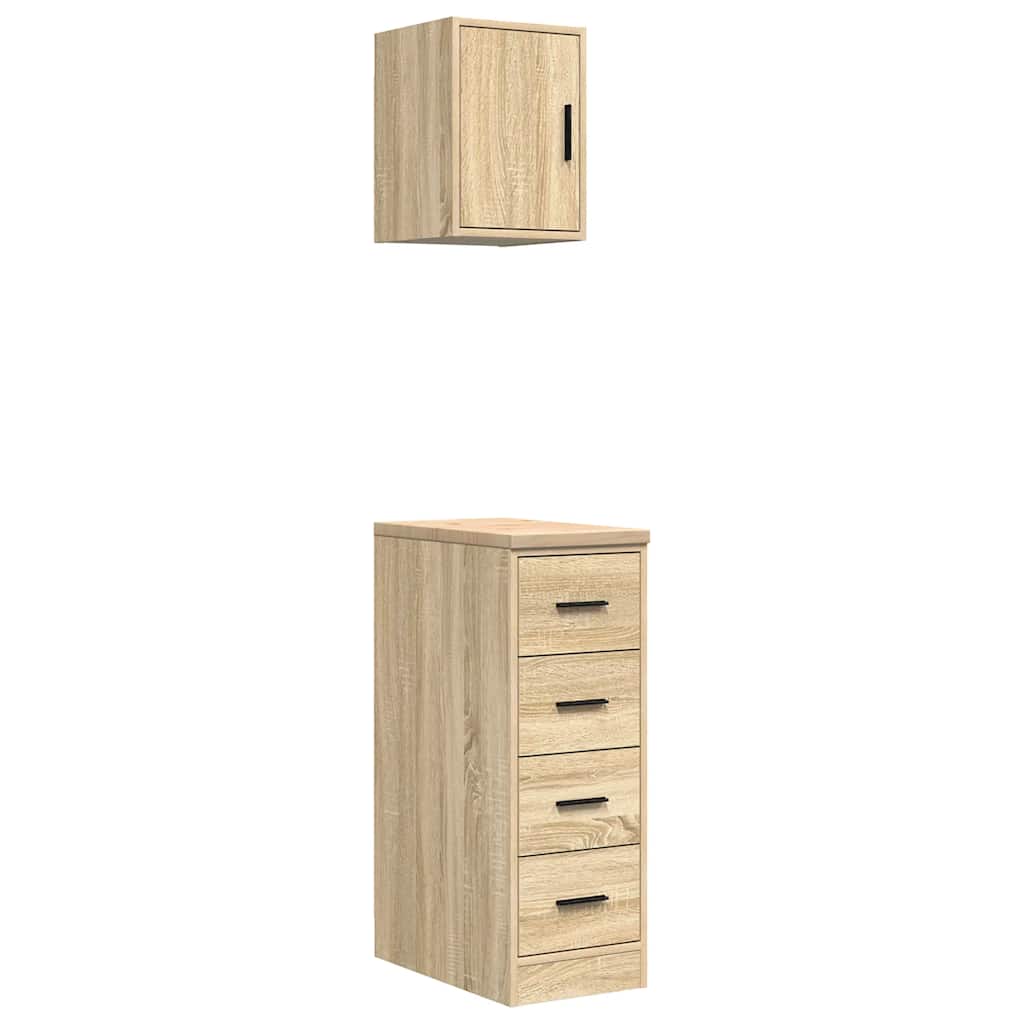 Garage Cabinets 2 pcs Sonoma Oak Engineered Wood